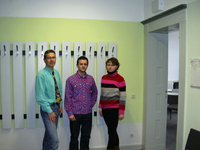 Präs. Dr. Smollich mit Farbdesignstudenten